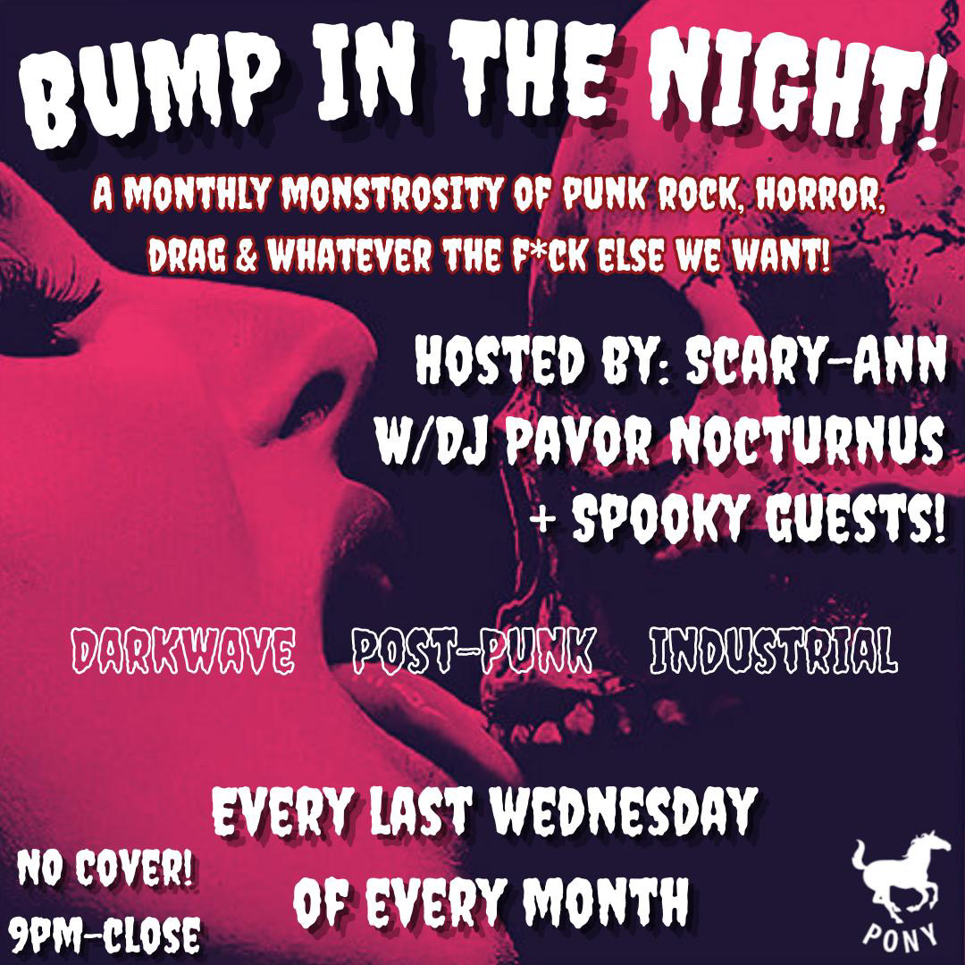 Last Wednesdays of every month Scary-Ann plays punk rock